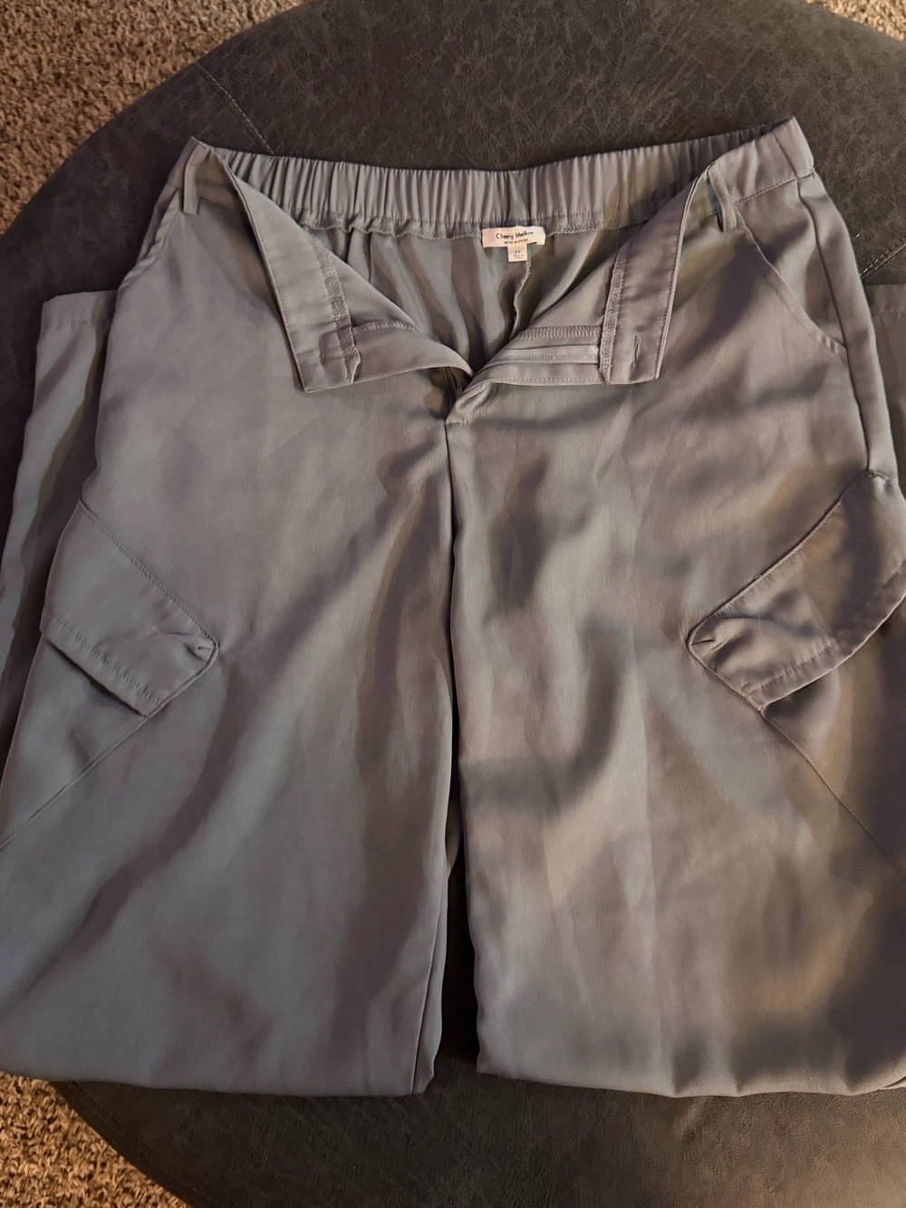 Cherry Mellow Woman’s Gray Cargo Pants - Comfort Fit - Picture 3 of 3